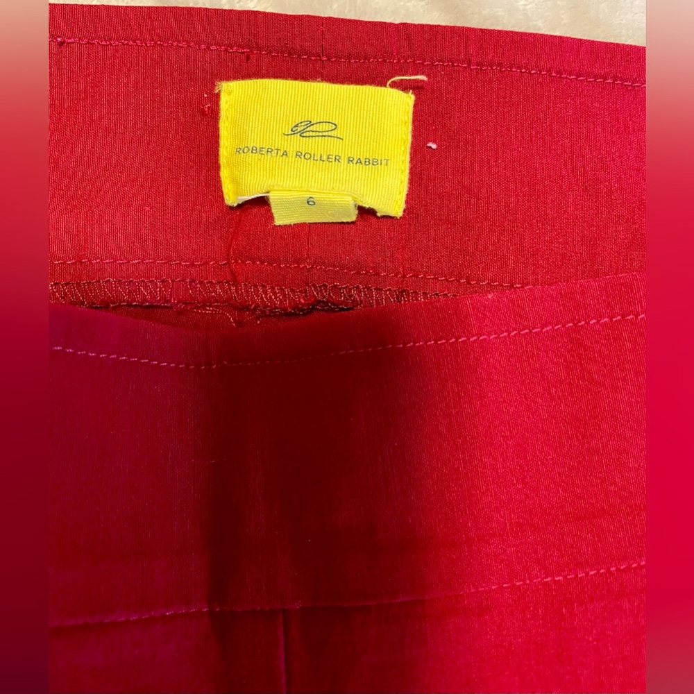 Roberta Roller Rabbit Red Pants - Picture 3 of 4